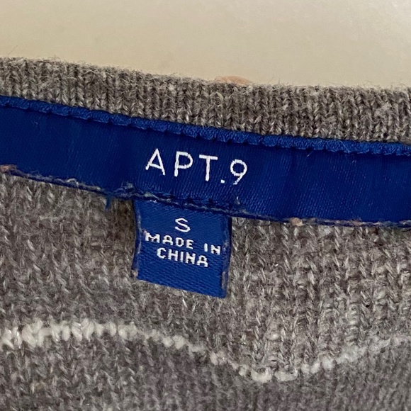 APT. 9 Grey Striped Long Cardigan - Picture 8 of 11